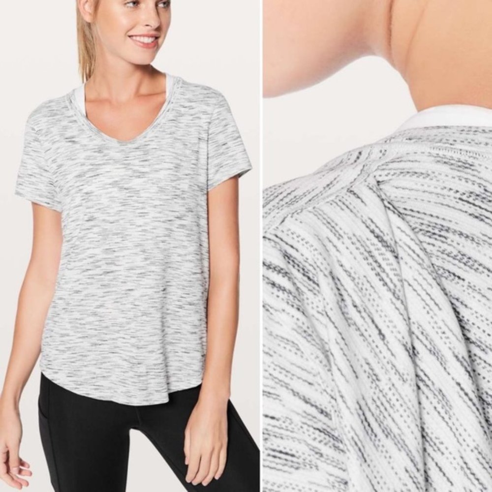 Lululemon Meant To Move Short Sleeve Tee Tiger Space Dye Size 4 Anti Stink Top